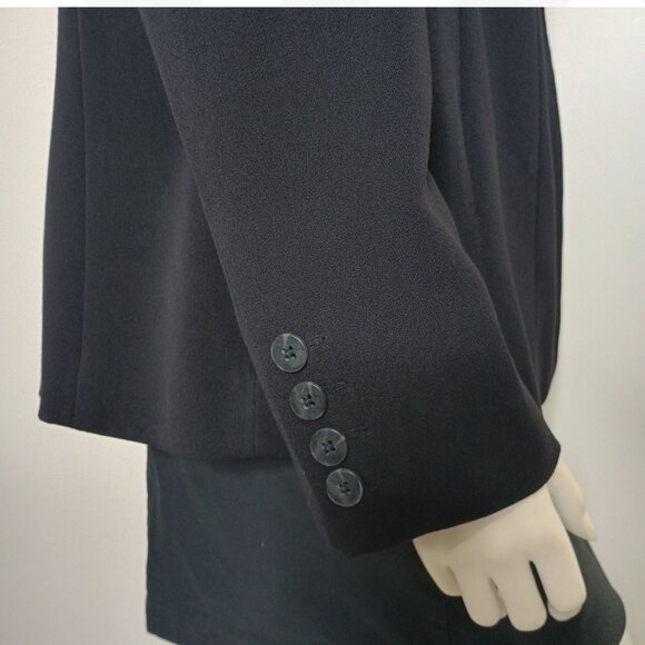 Rafaella Black Basic Jacket Size 14P Polyester Rayon Spandex Lined Padded Pocket - Picture 5 of 10